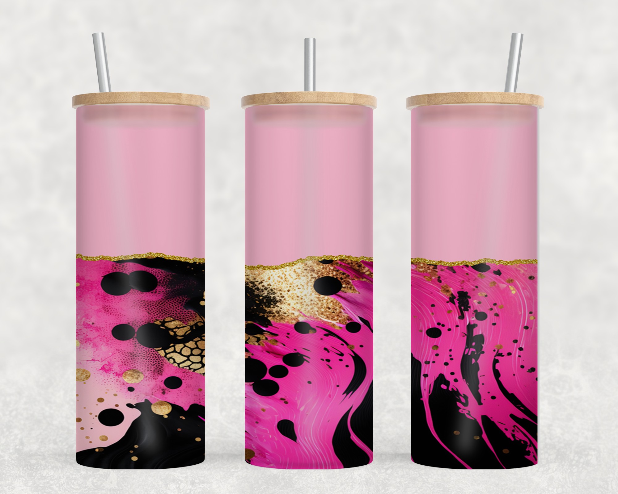 Pink Black Abstract-10594